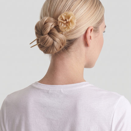Hair Pin με Αληθινό Τριαντάφυλλο σε υγρό γυαλί