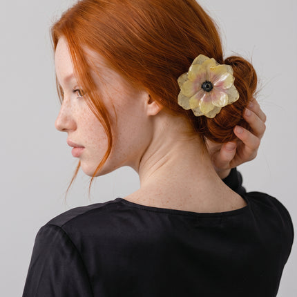 Hair Pin με Αληθινή Ανεμώνη σε υγρό γυαλί