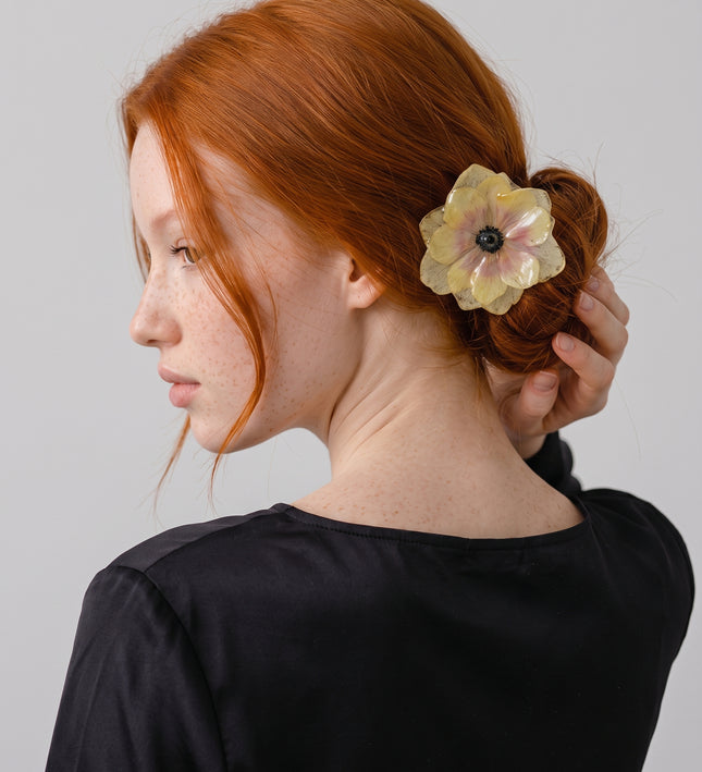 Hair clips, real little pansies