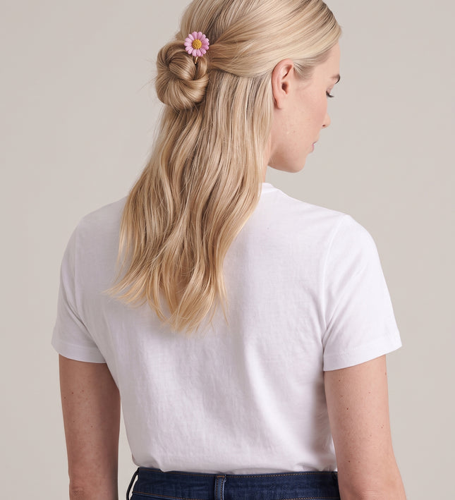 Hairpin with Real Daisy Flower