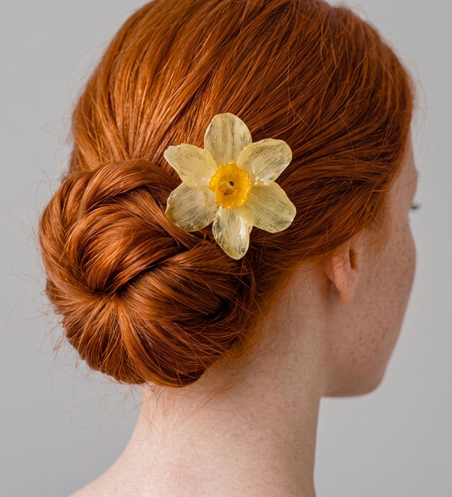 Real anemone hair clips