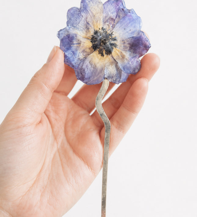 Hair clips, real little pansies