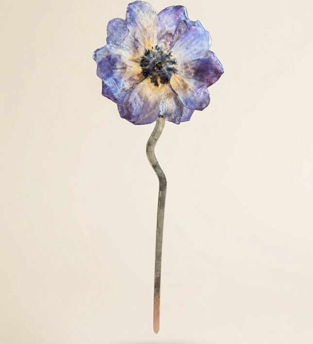 Hair clips, real little pansies