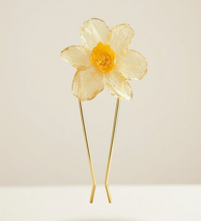 Real anemone hair clips