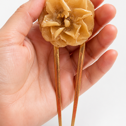 Hair Pin με Αληθινό Τριαντάφυλλο σε υγρό γυαλί